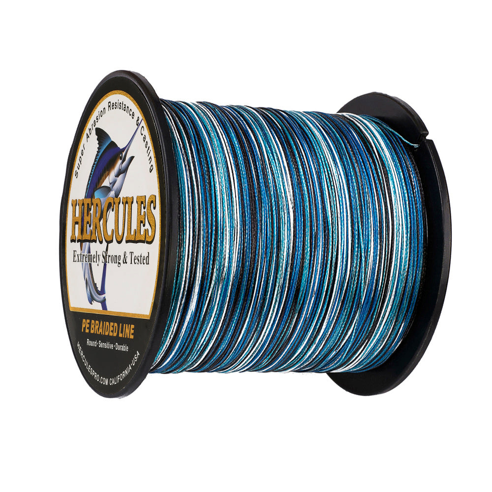 300M 328Yds Camo Blue 10lb-300lb HERCULES PE Braided Fishing Line 8 Strands