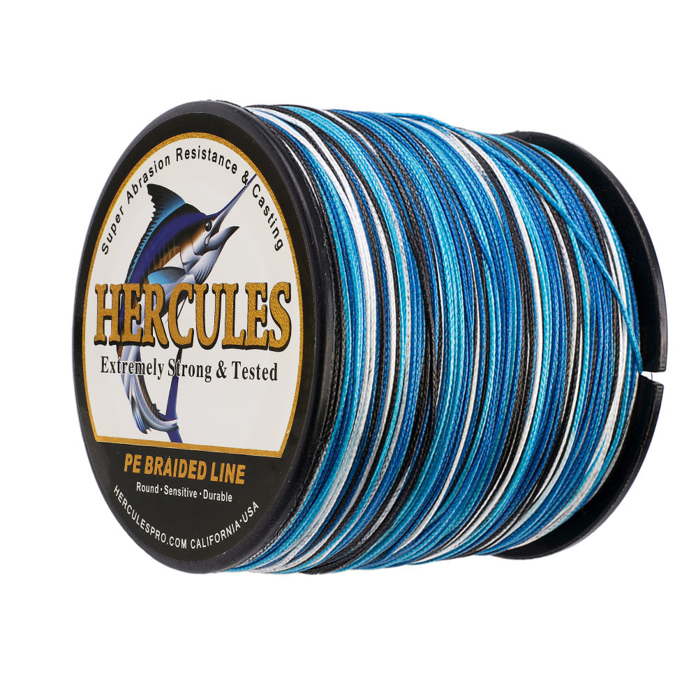 300M 328Yds Camo Blue 10lb-300lb HERCULES PE Braided Fishing Line 8 Strands