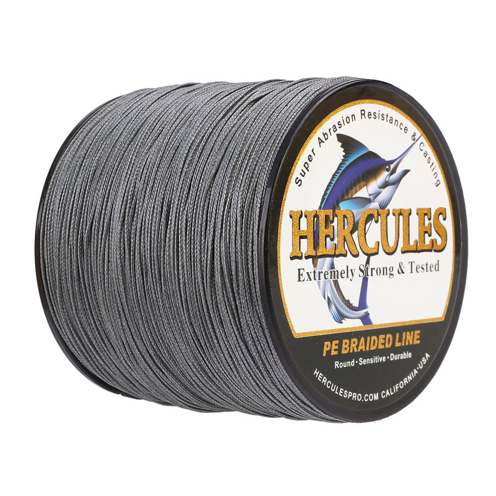 300M 328Yds Grey 10lb-300lb HERCULES PE Braided Fishing Line 8 Strands