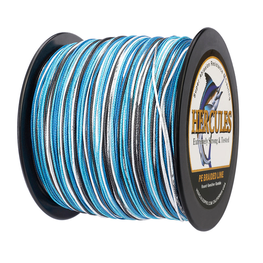 300M 328Yds Camo Blue 10lb-300lb HERCULES PE Braided Fishing Line 8 Strands