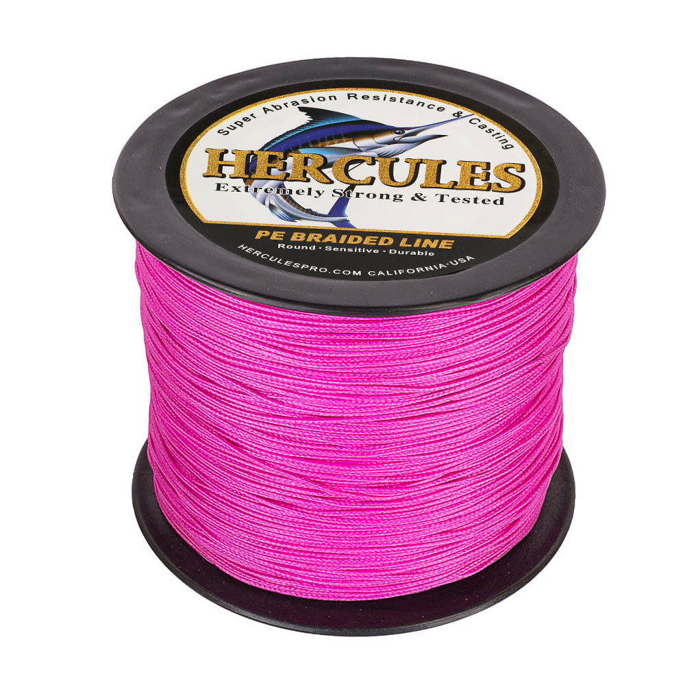 300M 328Yds Pink 10lb-300lb HERCULES PE Braided Fishing Line 8 Strands