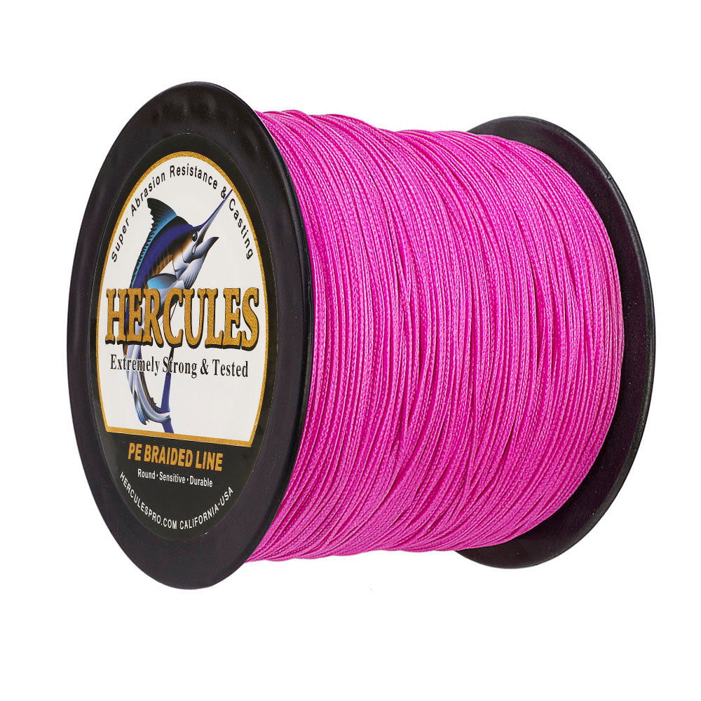300M 328Yds Pink 10lb-300lb HERCULES PE Braided Fishing Line 8 Strands