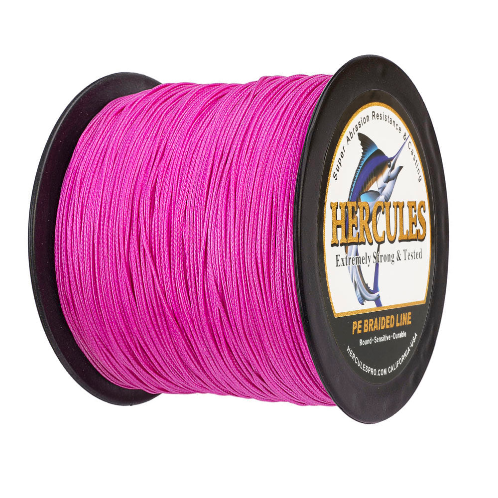 300M 328Yds Pink 10lb-300lb HERCULES PE Braided Fishing Line 8 Strands