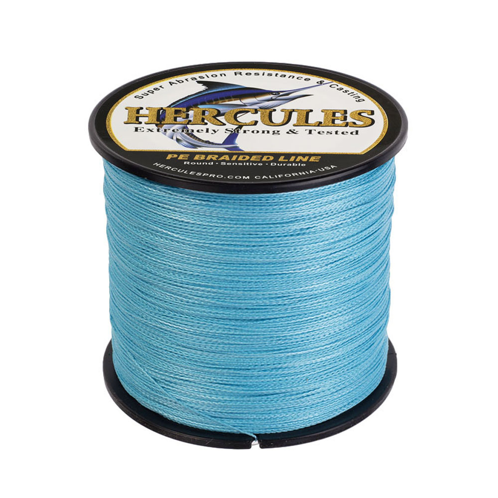 300M 328Yds Blue 6lb-100lb HERCULES PE PE Braided Fishing Line 4 Strands