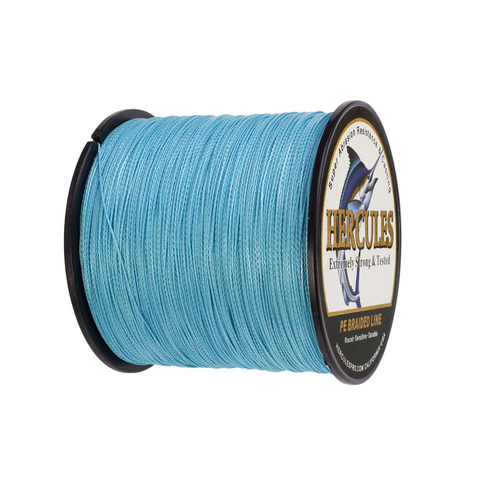 300M 328Yds Blue 6lb-100lb HERCULES PE PE Braided Fishing Line 4 Strands