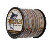 300M 328Yds Camouflage 6lb-100lb HERCULES PE PE Braided Fishing Line 4 Strands