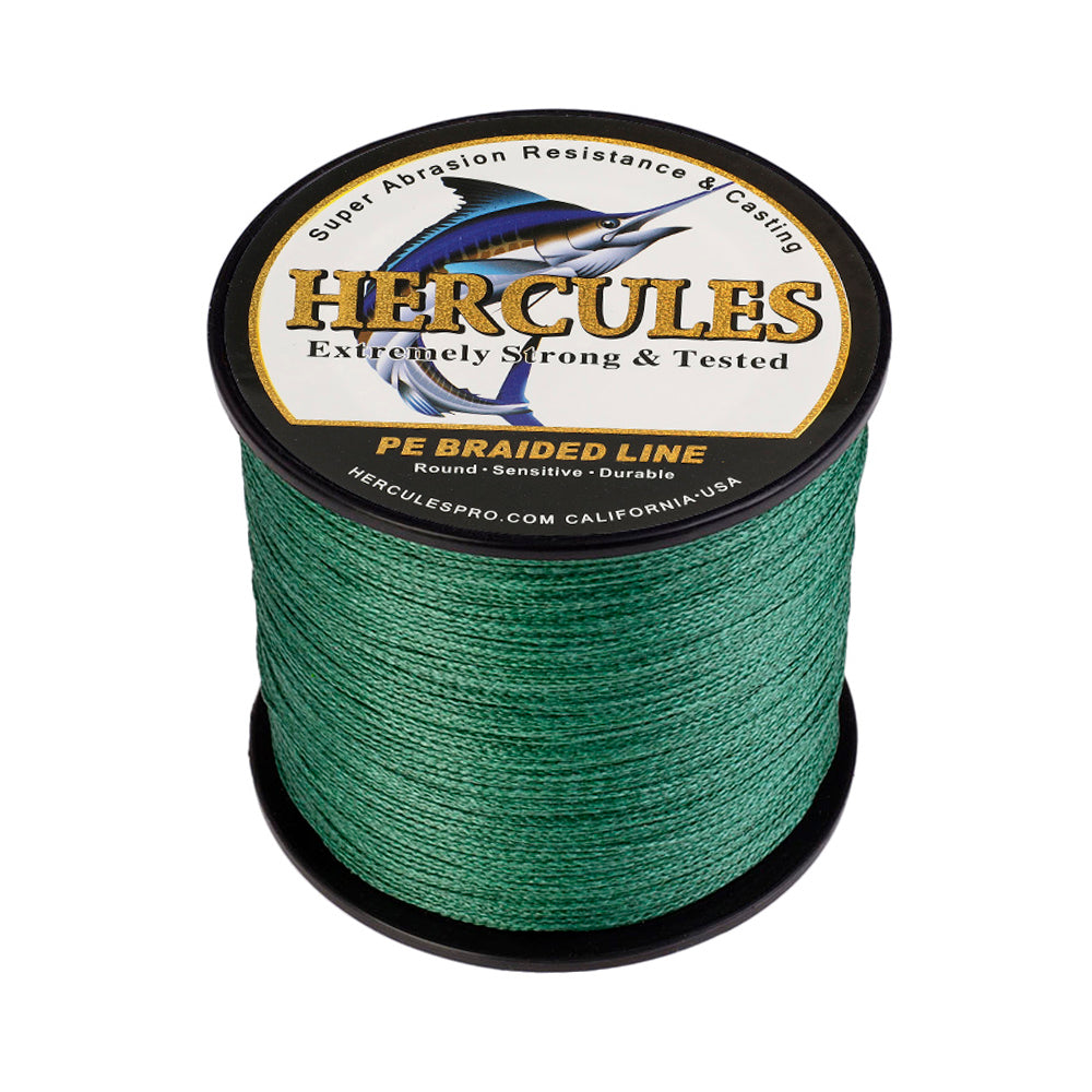 300M 328Yds Grün 6lb-100lb HERCULES PE PE geflochtene Angelschnur 4 Stränge