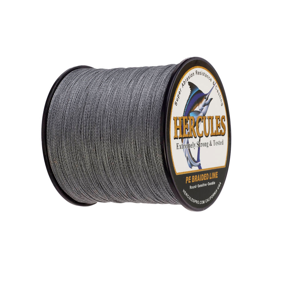 300M 328Yds Grau 6lb-100lb HERCULES PE PE geflochtene Angelschnur 4 Stränge