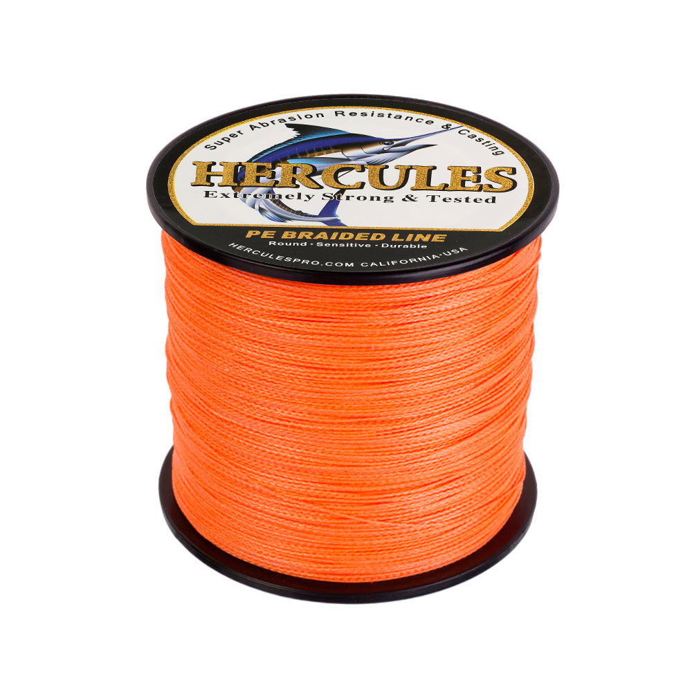 300M 328Yds Orange 6lb-100lb HERCULES PE PE geflochtene Angelschnur 4 Stränge