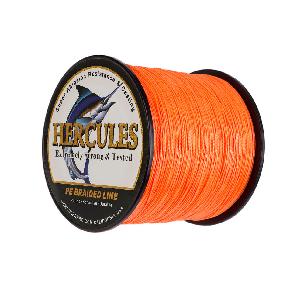 300M 328Yds Orange 6lb-100lb HERCULES PE PE geflochtene Angelschnur 4 Stränge