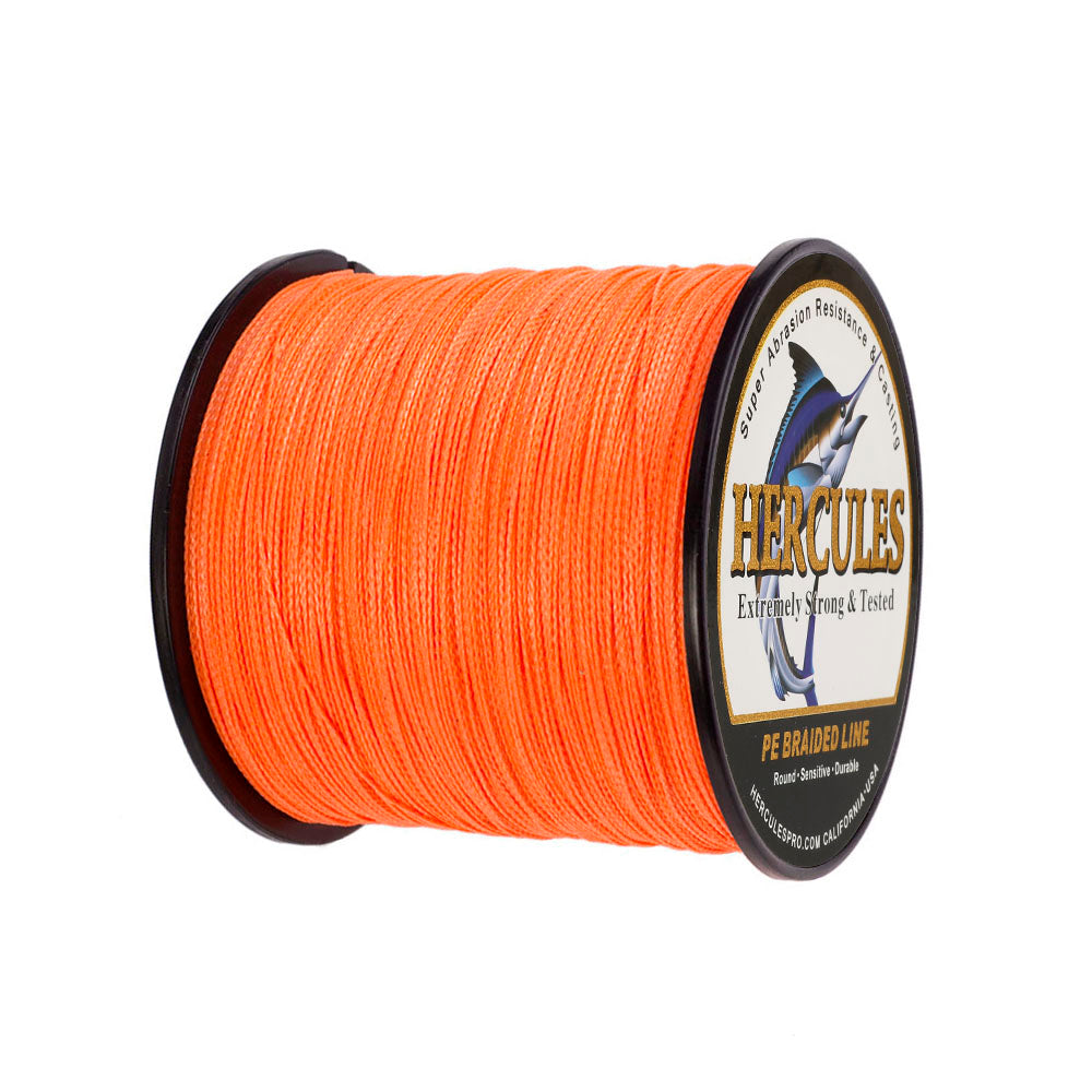 300M 328Yds Orange 6lb-100lb HERCULES PE PE geflochtene Angelschnur 4 Stränge