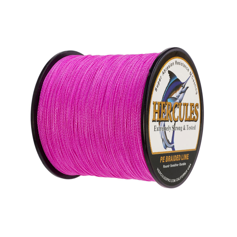 300M 328Yds Pink 6lb-100lb HERCULES PE PE geflochtene Angelschnur 4 Stränge