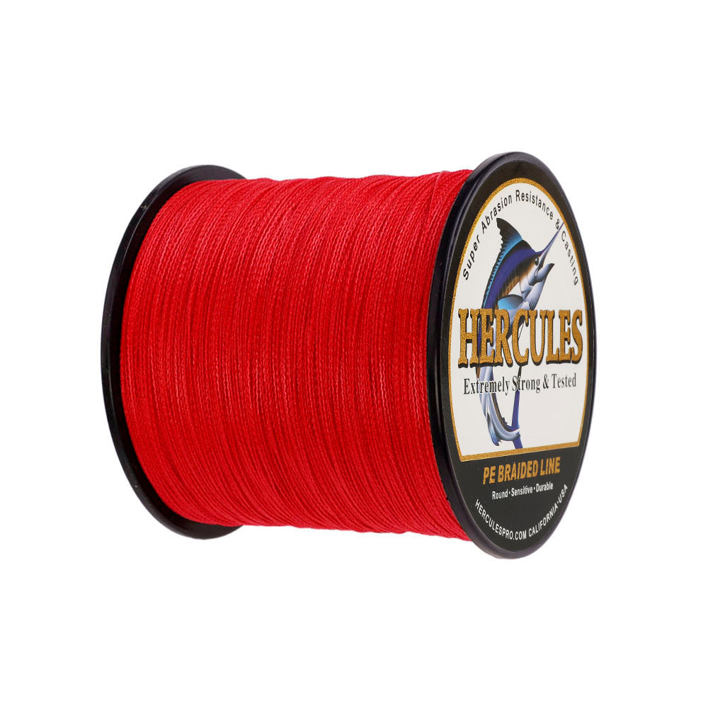 300M 328Yds Rot 6lb-100lb HERCULES PE PE geflochtene Angelschnur 4 Stränge