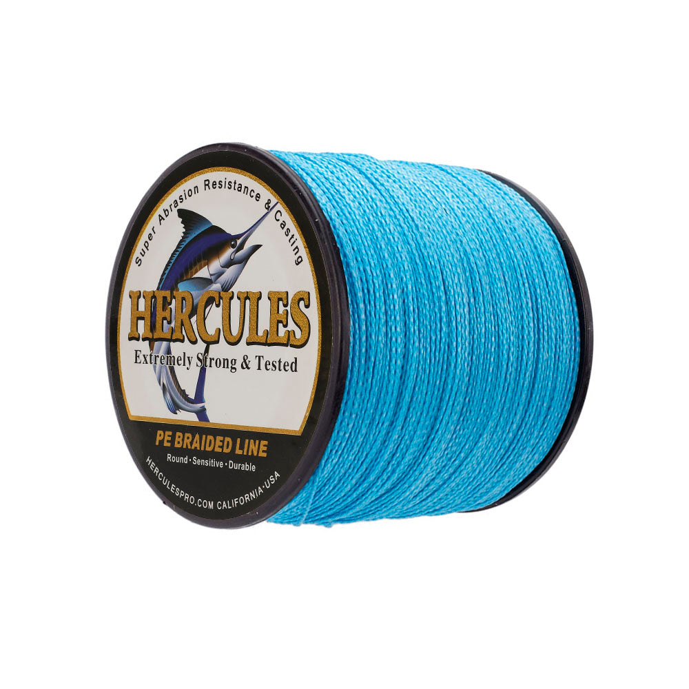 300M 328Yds Blue 6lb-100lb HERCULES PE PE Braided Fishing Line 4 Strands