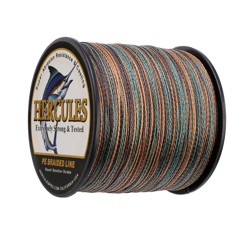 300M 328Yds Camouflage 6lb-100lb HERCULES PE PE Braided Fishing Line 4 Strands