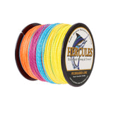300M 328Yds Multicolor 6lb-100lb HERCULES PE PE Braided Fishing Line 4 Strands