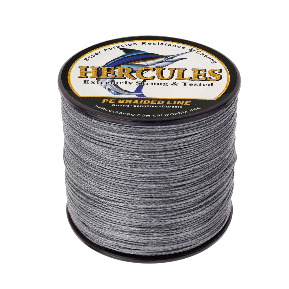 300M 328Yds Grau 6lb-100lb HERCULES PE PE geflochtene Angelschnur 4 Stränge