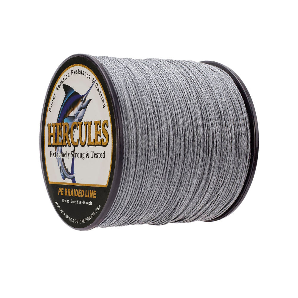 300M 328Yds Grau 6lb-100lb HERCULES PE PE geflochtene Angelschnur 4 Stränge