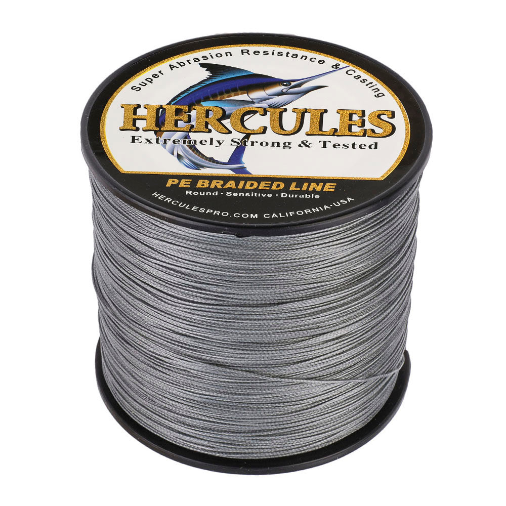 300M 328Yds Grey 10lb-300lb HERCULES PE Braided Fishing Line 8 Strands