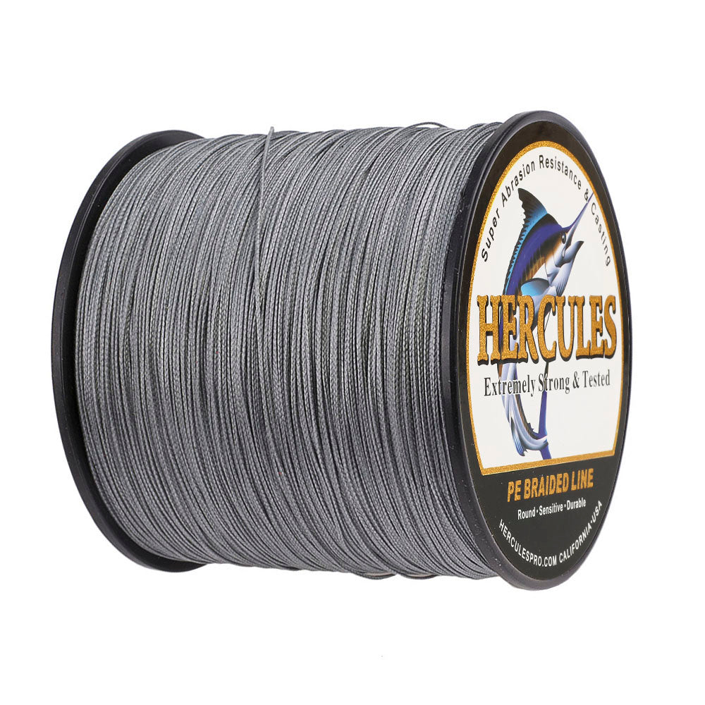 300M 328Yds Grey 10lb-300lb HERCULES PE Braided Fishing Line 8 Strands