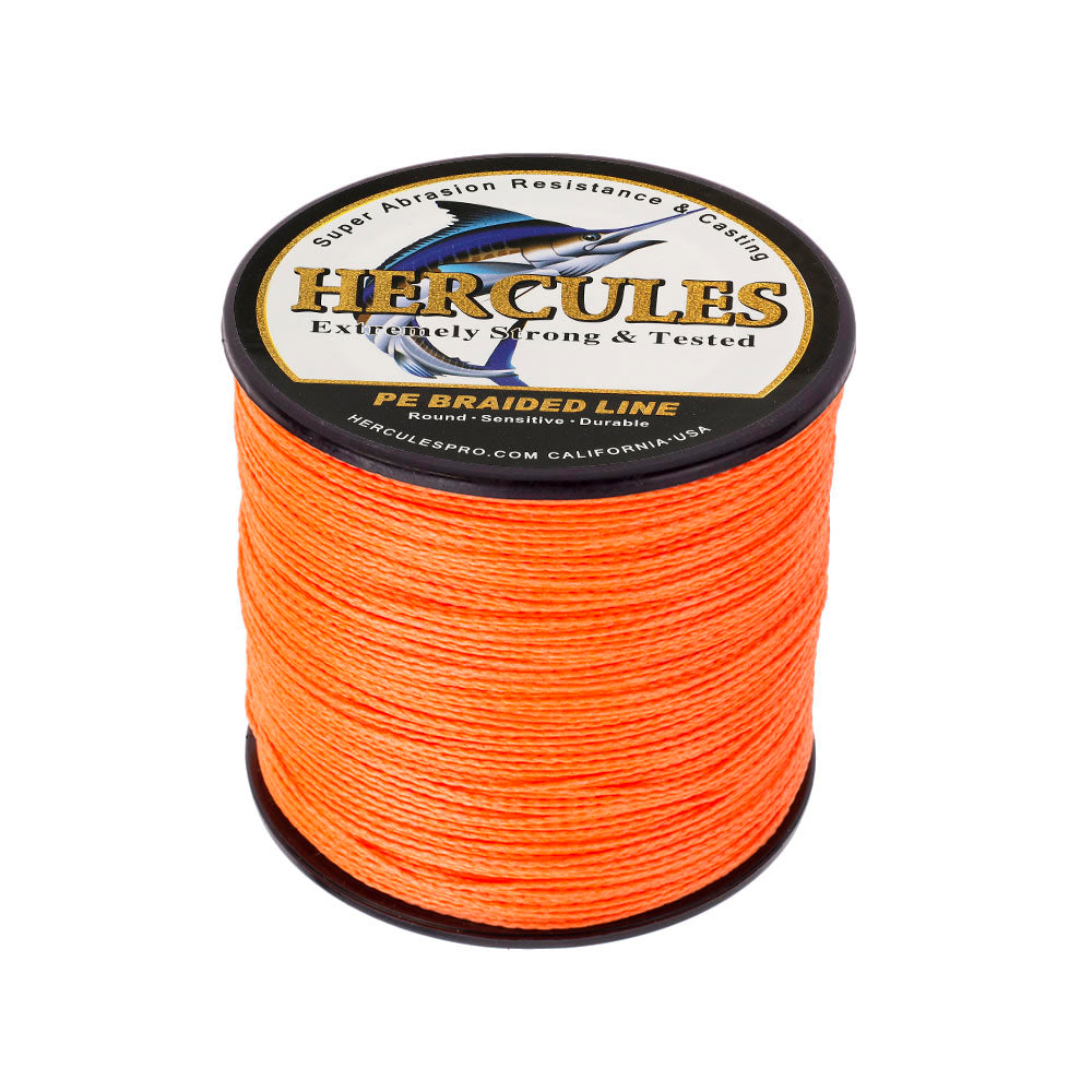 300M 328Yds Orange 6lb-100lb HERCULES PE PE geflochtene Angelschnur 4 Stränge