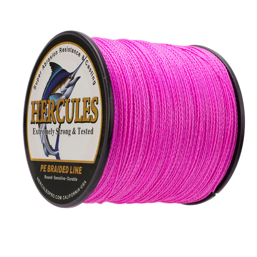 300M 328Yds Pink 6lb-100lb HERCULES PE PE geflochtene Angelschnur 4 Stränge