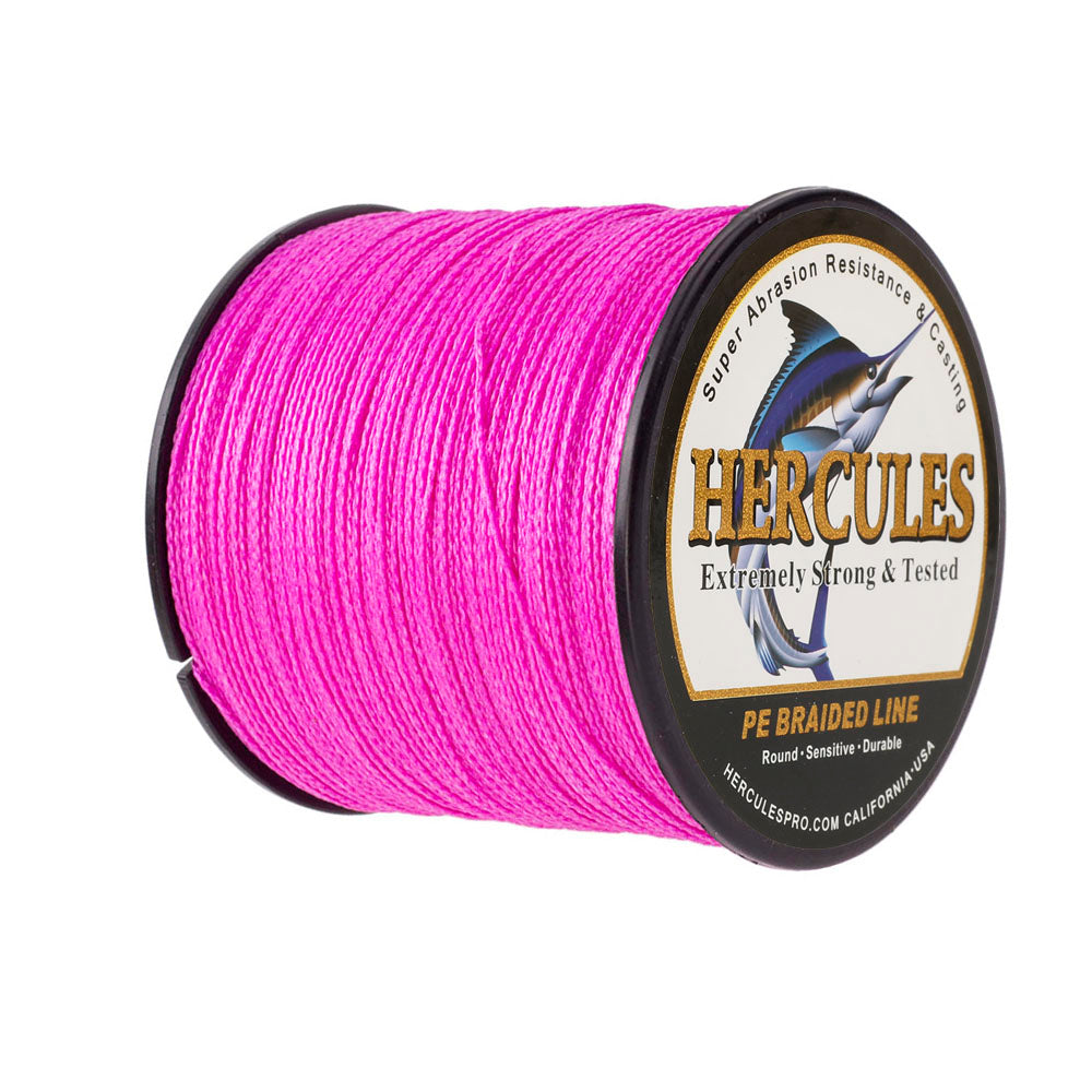 300M 328Yds Pink 6lb-100lb HERCULES PE PE geflochtene Angelschnur 4 Stränge