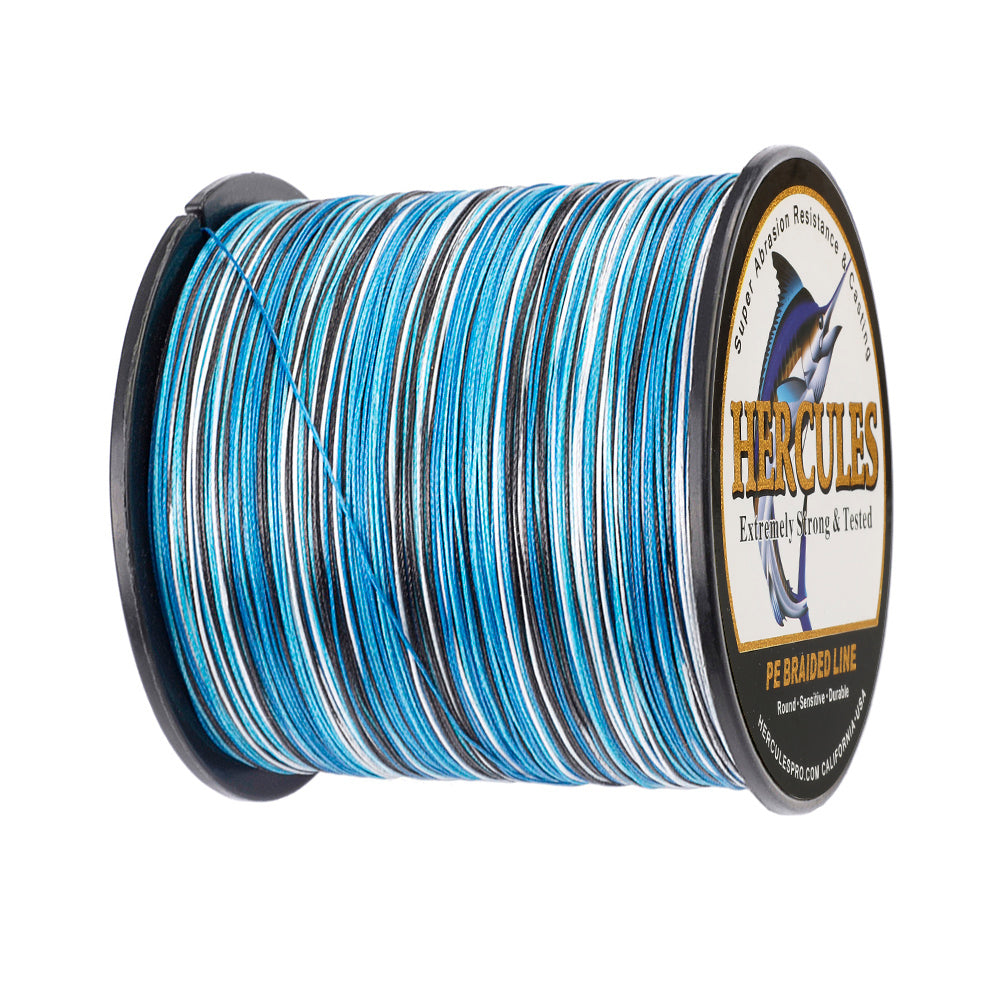 500M 547Yds Camo Blue 10lb-300lb HERCULES PE Braided Fishing Line 8 Strands