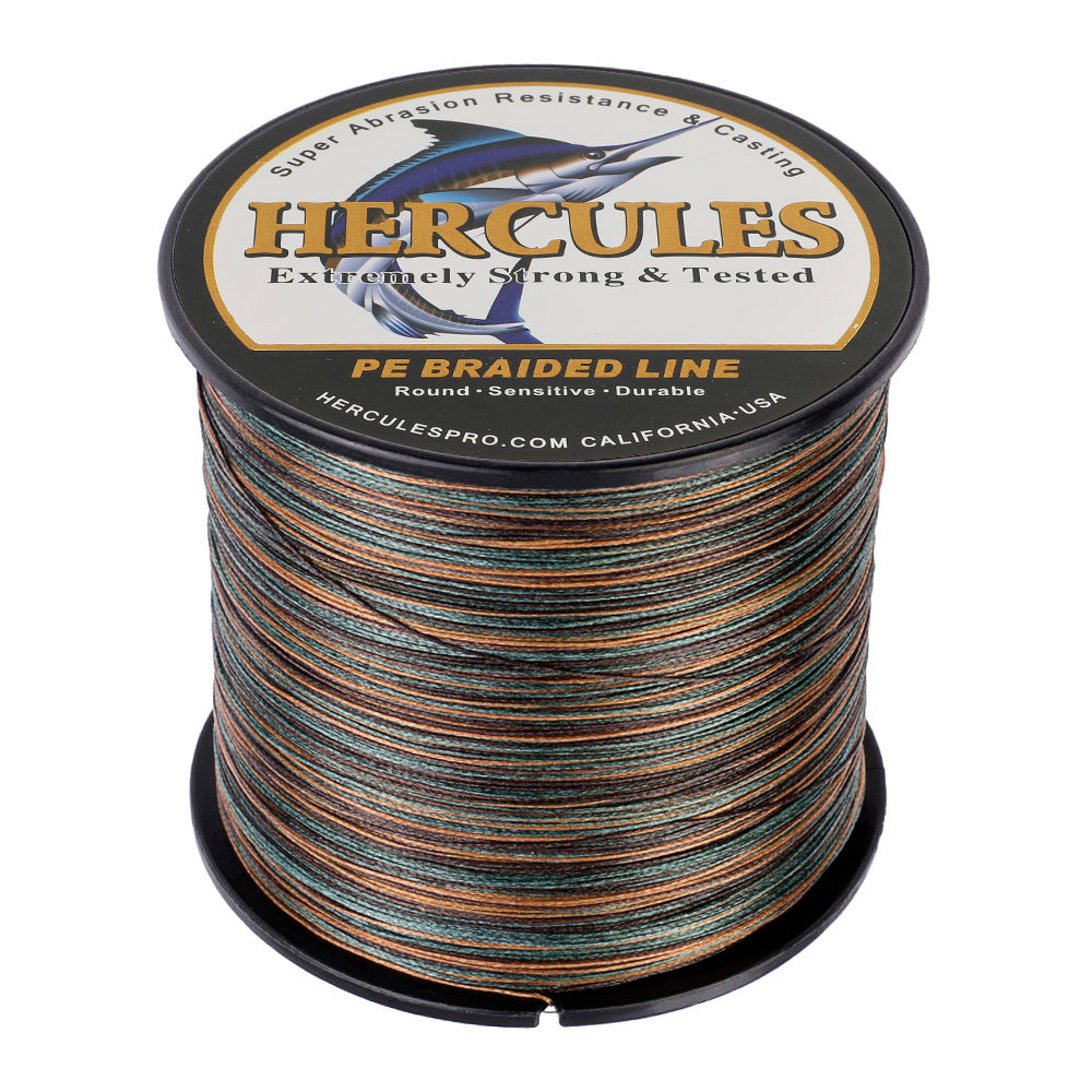 500M 547Yds Camouflage 10lb-300lb HERCULES PE Braided Fishing Line 8 Strands