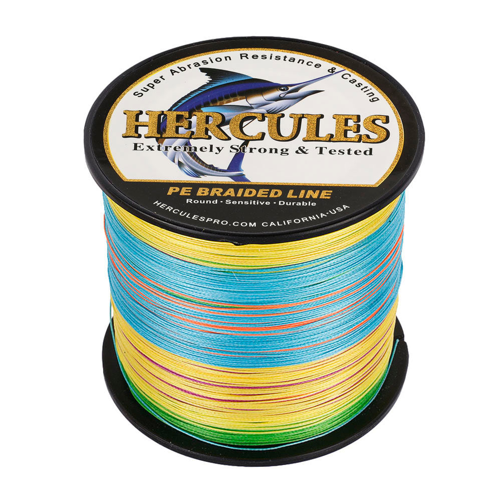 500M 547Yds Multicolor 10lb-300lb HERCULES PE Braided Fishing Line 8 Strands