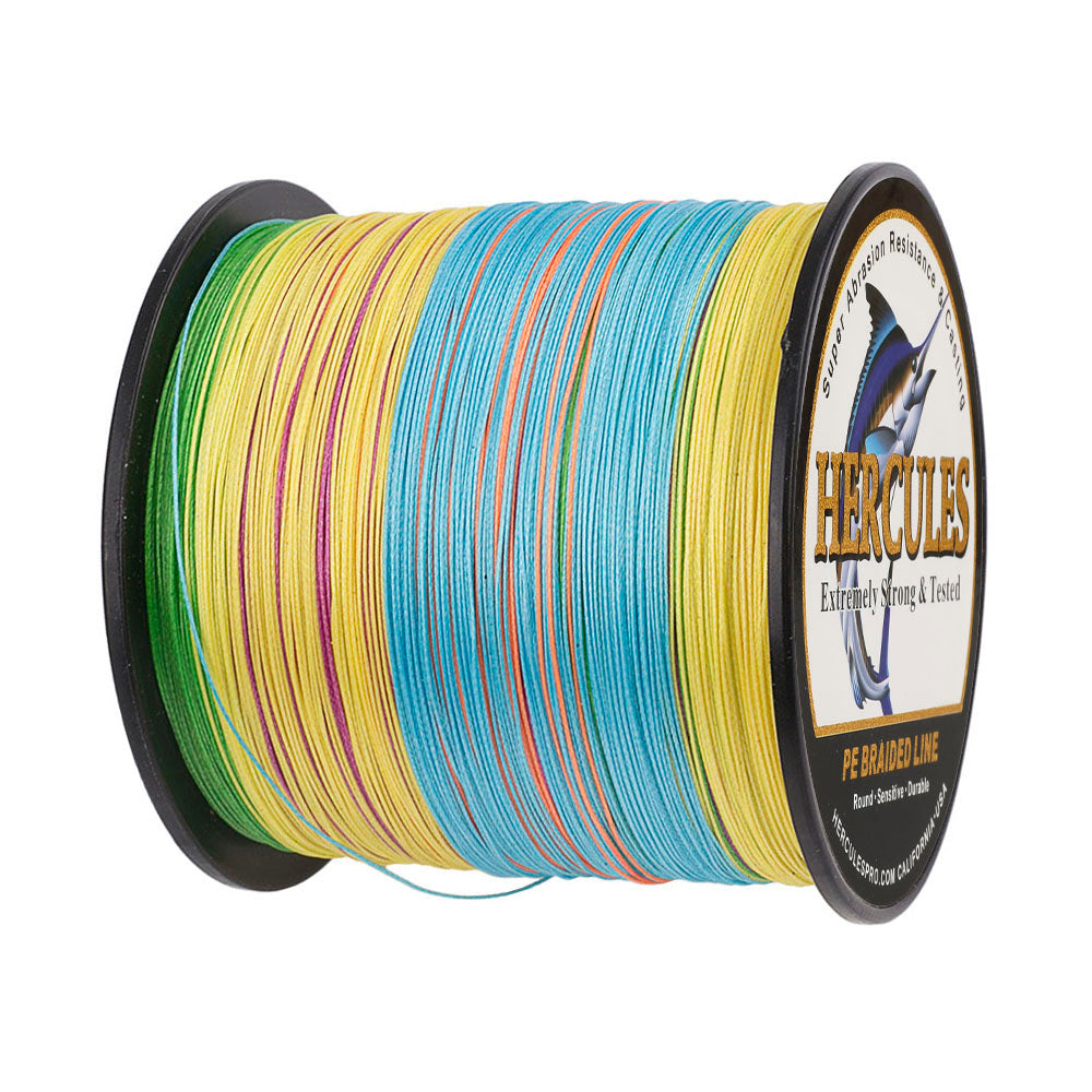 500M 547Yds Multicolor 10lb-300lb HERCULES PE Braided Fishing Line 8 Strands