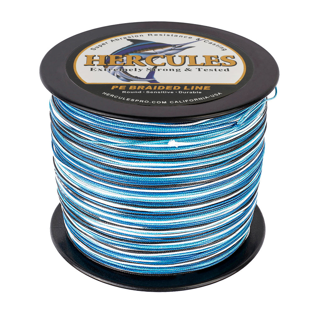 500M 547Yds Camo Blue 10lb-300lb HERCULES PE Braided Fishing Line 8 Strands