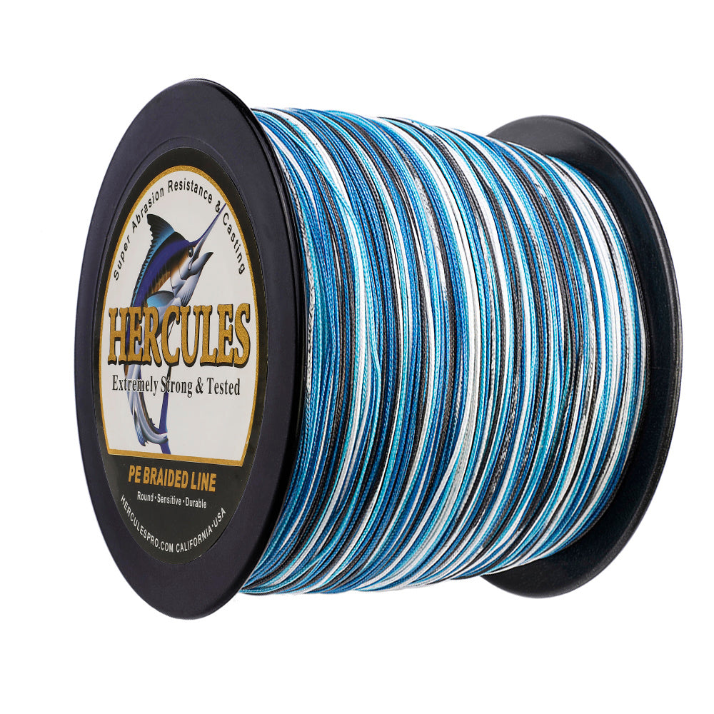 500M 547Yds Camo Blue 10lb-300lb HERCULES PE Braided Fishing Line 8 Strands