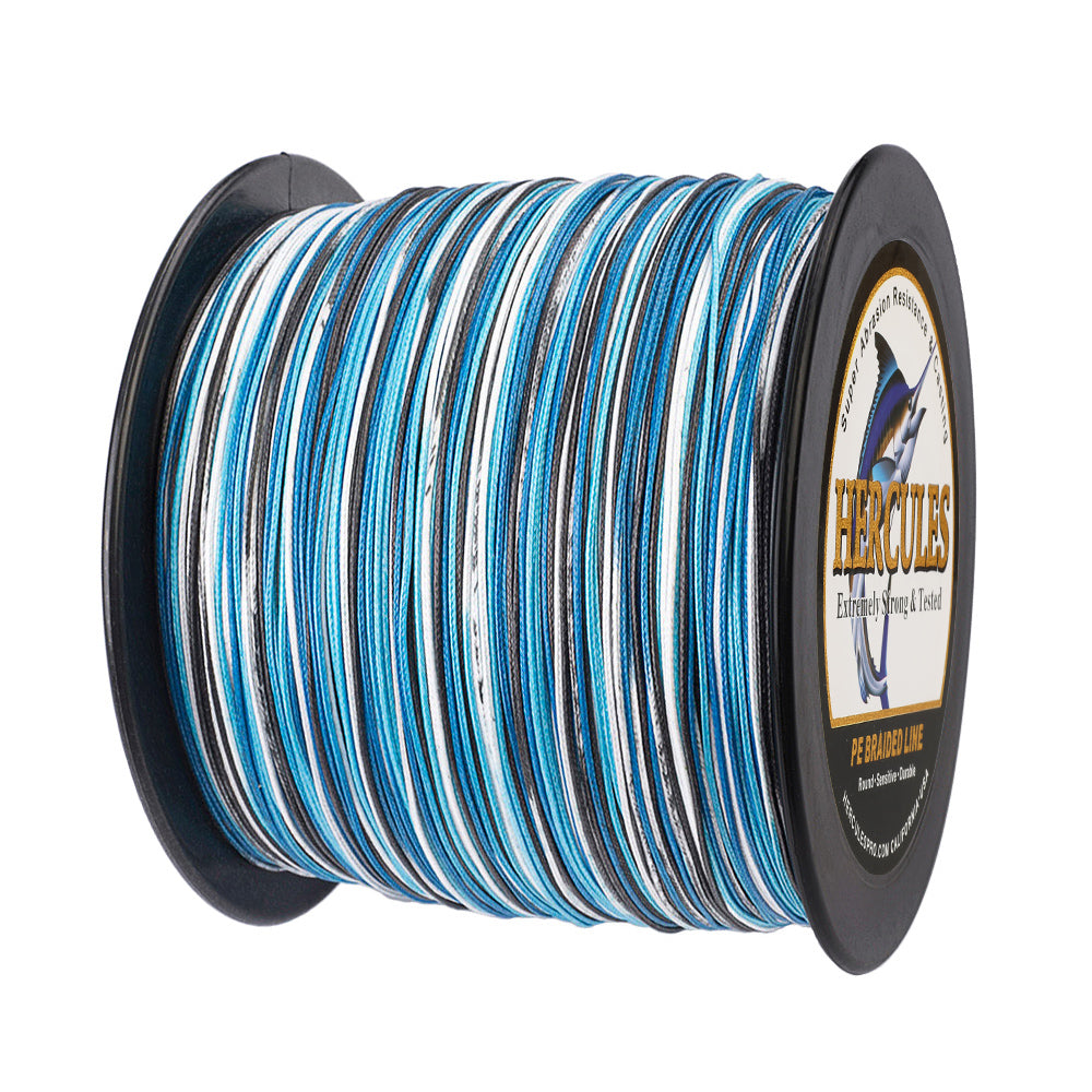 500M 547Yds Camo Blue 10lb-300lb HERCULES PE Braided Fishing Line 8 Strands