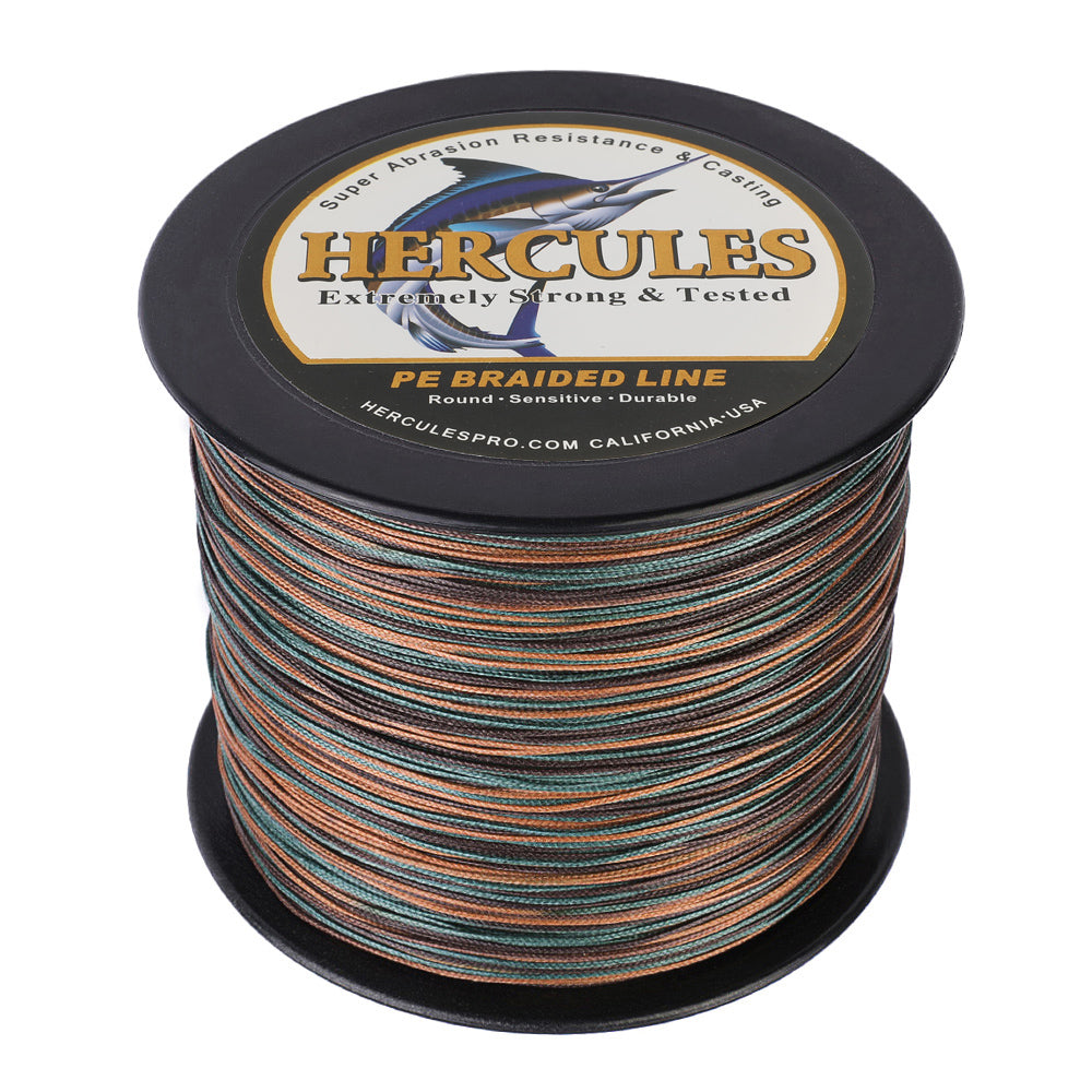 500M 547Yds Camouflage 10lb-300lb HERCULES PE Braided Fishing Line 8 Strands