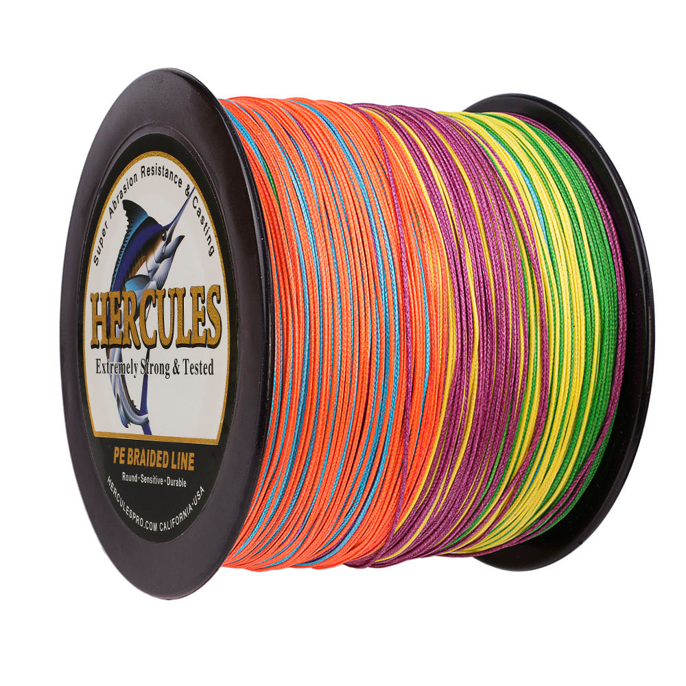 500M 547Yds Multicolor 10lb-300lb HERCULES PE Braided Fishing Line 8 Strands