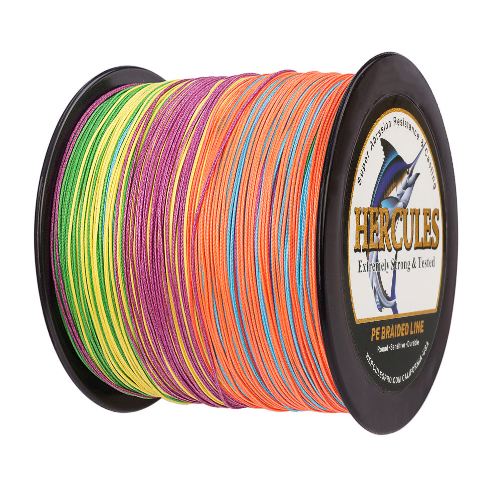 500M 547Yds Multicolor 10lb-300lb HERCULES PE Braided Fishing Line 8 Strands