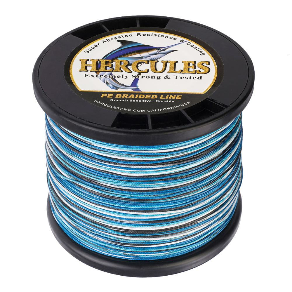 500M 547Yds Camo Blue 10lb-300lb HERCULES PE Braided Fishing Line 8 Strands