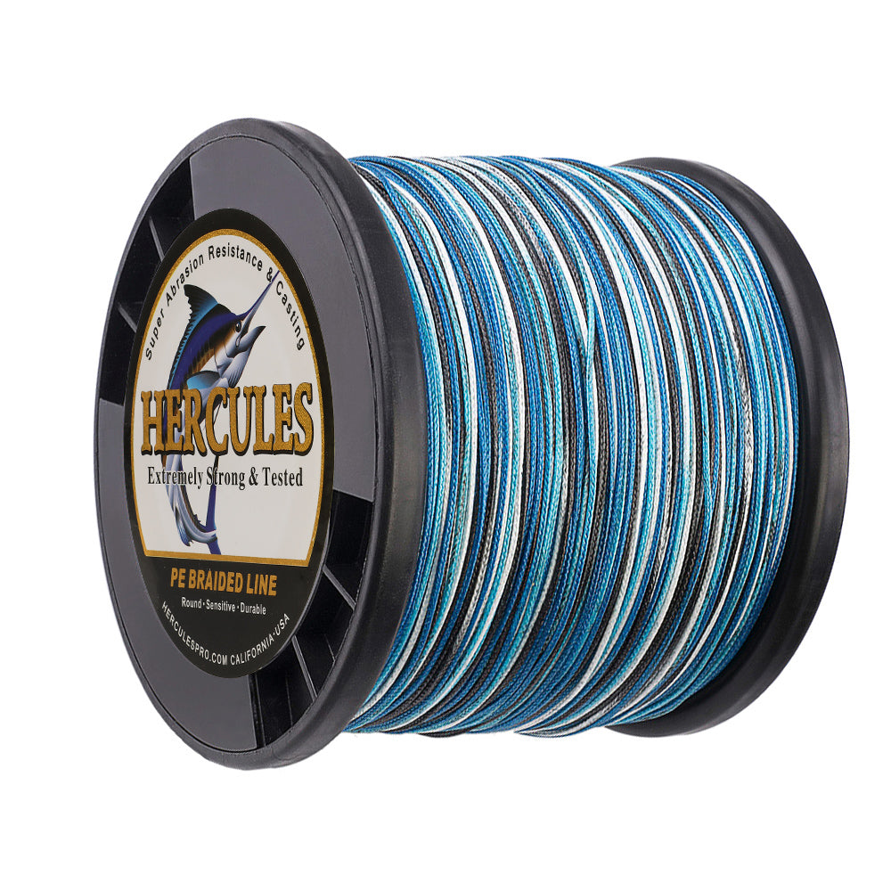 500M 547Yds Camo Blue 10lb-300lb HERCULES PE Braided Fishing Line 8 Strands