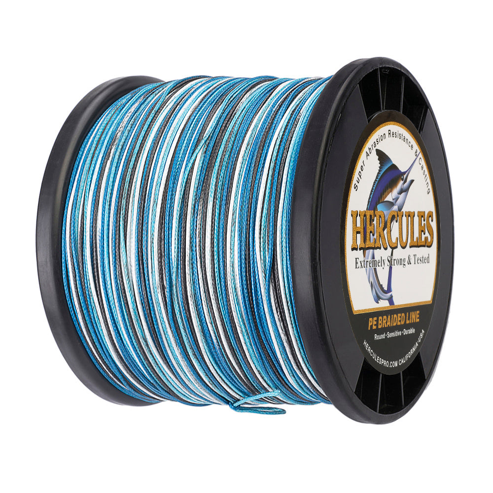 500M 547Yds Camo Blue 10lb-300lb HERCULES PE Braided Fishing Line 8 Strands