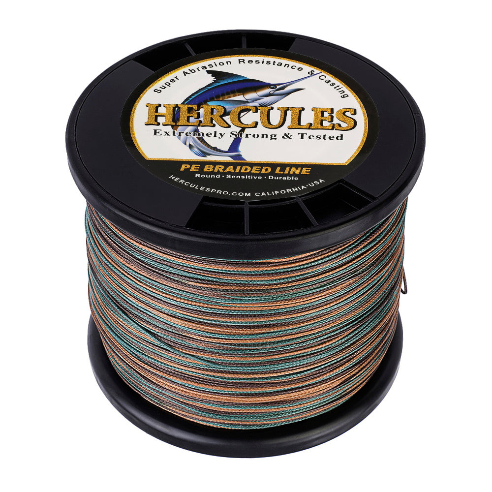 500M 547Yds Camouflage 10lb-300lb HERCULES PE Braided Fishing Line 8 Strands