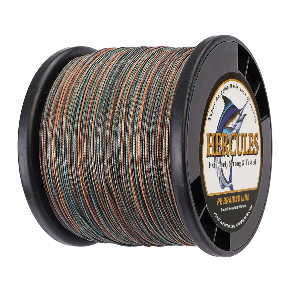 500M 547Yds Camouflage 10lb-300lb HERCULES PE Braided Fishing Line 8 Strands