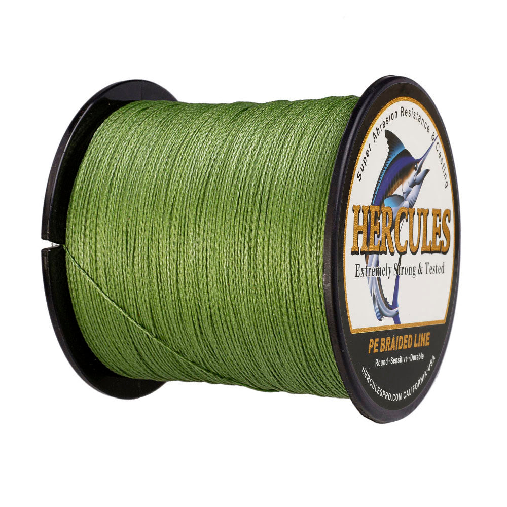 500M 547Yds Army Green 6lb-100lb HERCULES PE geflochtene Angelschnur 4 Stränge