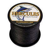 500M 547Yds Black 6lb-100lb HERCULES PE Braided Fishing Line 4 Strands