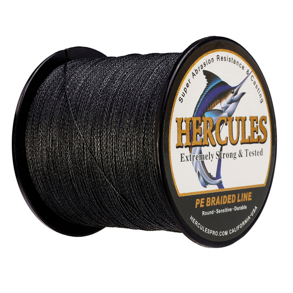 500M 547Yds Black 6lb-100lb HERCULES PE Braided Fishing Line 4 Strands