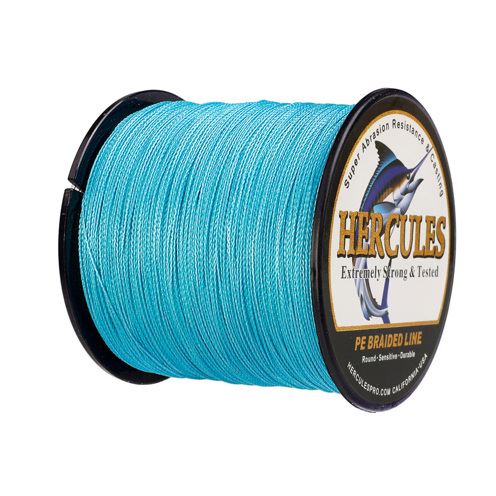 500M 547Yds Blue 6lb-100lb HERCULES PE Braided Fishing Line 4 Strands