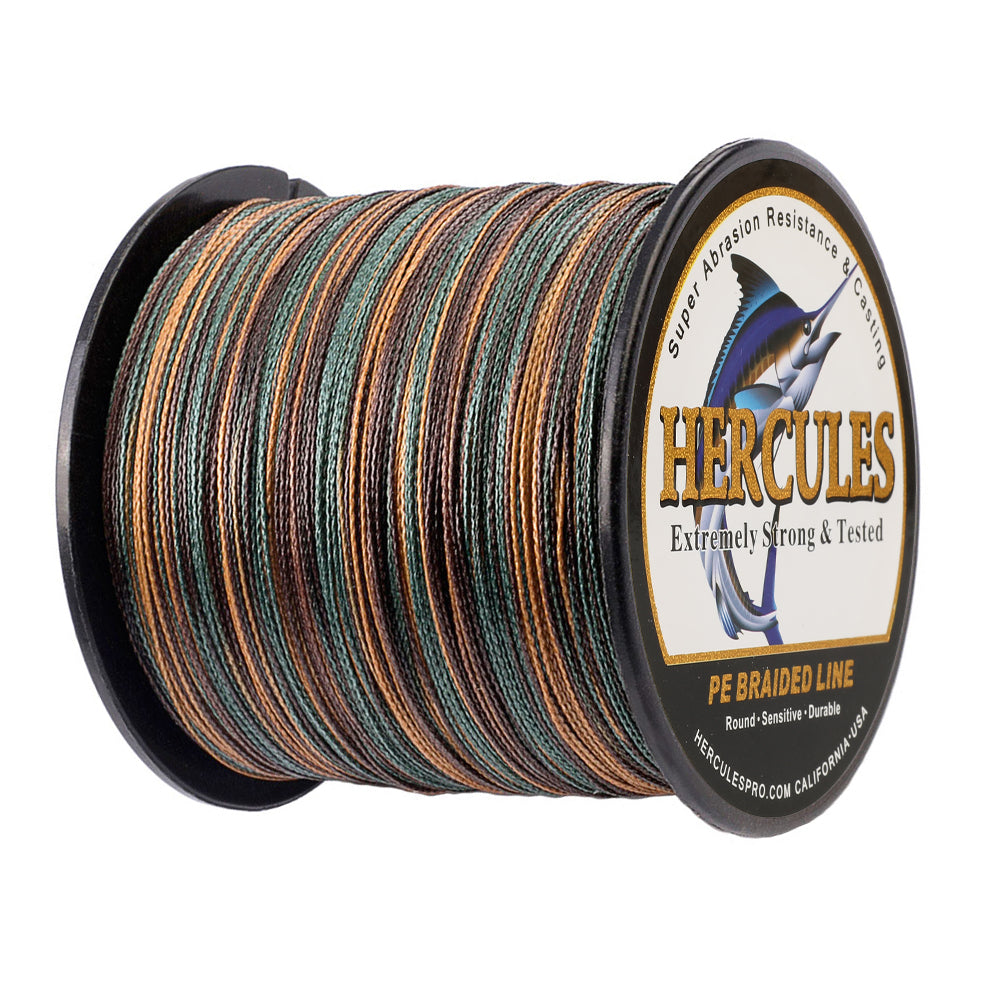 500M 547Yds Camouflage 6lb-100lb HERCULES PE Braided Fishing Line 4 Strands