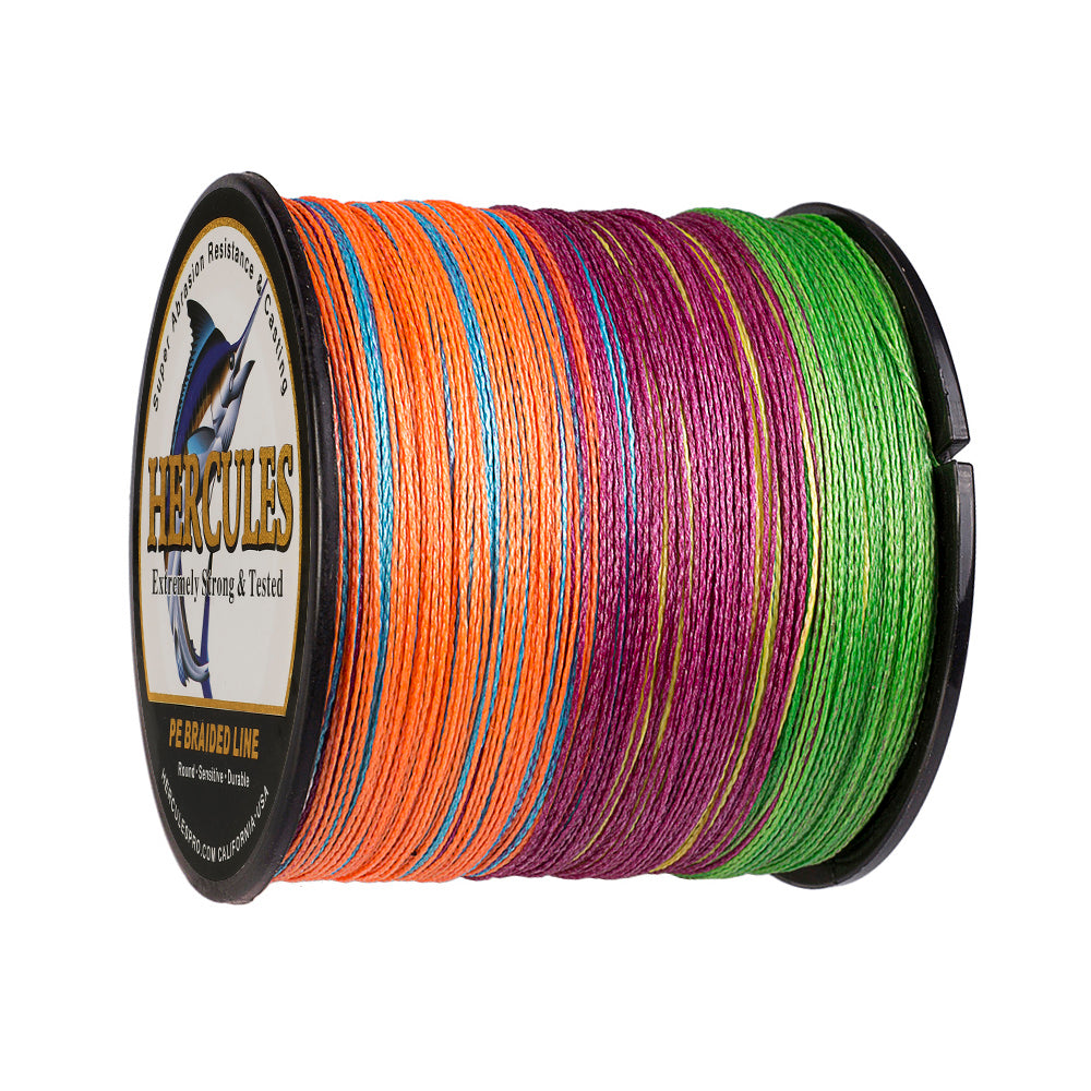 500M 547Yds Mehrfarbig 6lb-100lb HERCULES PE geflochtene Angelschnur 4 Stränge