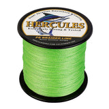 500M 547Yds Fluo Green 6lb-100lb HERCULES PE geflochtene Angelschnur 4 Stränge