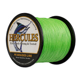 500M 547Yds Fluo Green 6lb-100lb HERCULES PE geflochtene Angelschnur 4 Stränge